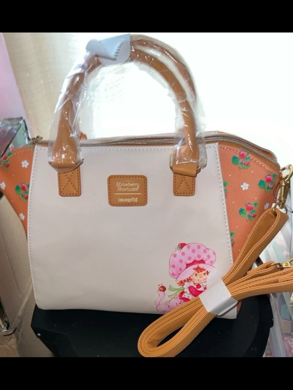 Loungefly  Strawberry Shortcake Satchel - Pink & Tan